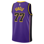 Regata NBA Los Angeles Lakers Statement Edition Swingman Jersey Luka Doncic 77 Roxa