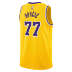 Regata NBA Los Angeles Lakers Icon Edition Swingman Jersey Luka Doncic 77 Amarela