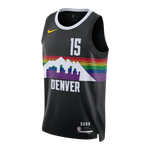 Regata NBA Denver Nuggets 25/26 City Edition Swingman Jersey Nikola Jokic 15 Preta