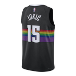 Regata NBA Denver Nuggets 25/26 City Edition Swingman Jersey Nikola Jokic 15 Preta
