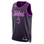 Regata Minnesota Timberwolves City Edition 25/26 Anthony Edwards 5 Roxa