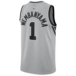 Regata NBA San Antonio Spurs 25/26 Statement Edition Swingman Jersey Victor Wembanyama 1 Cinza
