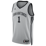 Regata NBA San Antonio Spurs 25/26 Statement Edition Swingman Jersey Victor Wembanyama 1 Cinza