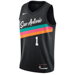 Regata NBA San Antonio Spurs City Edition Swingman Jersey 2526 Victor Wembanyama 1 Preta