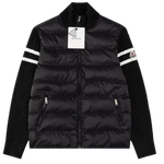 Jaqueta Moncler Black Puffer Jacket with White Accents