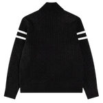 Jaqueta Moncler Black Puffer Jacket with White Accents