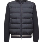 Jaqueta Moncler Navy Blue Padded Cotton Cardigan