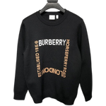 Jaqueta Burberry Horseferry Square Jacquard Sweater Black