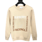 Jaqueta Burberry Horseferry Square Jacquard Sweater Cream