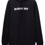 Moletom  Burberry Logo Print Cotton Hoodie Black