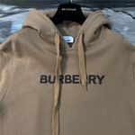Moletom  Burberry Logo Print Cotton Hoodie Brown