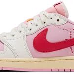 Tênis Travis Scott x  Air Jordan 1 Retro Low OG Sail Tropical Pink