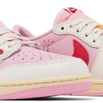 Tênis Travis Scott x  Air Jordan 1 Retro Low OG Sail Tropical Pink