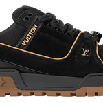 Tênis Louis Vuitton Trainer Maxi Black Brown Suede