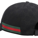 Boné Gucci Gg Baseball Black Logo All Over