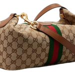 Bolsa Gucci Brown Vanity Gg Canvas Medium Top-Handle Bag