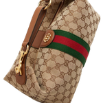 Bolsa Gucci Brown Vanity Gg Canvas Medium Top-Handle Bag