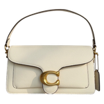 Bolsa Coach Polished Pebble Leather Tabby 26 White Gold