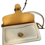 Bolsa Coach Polished Pebble Leather Tabby 26 White Gold