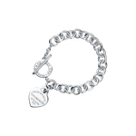 Pulseira Tiffany Sterling Silver Heart Bracelet