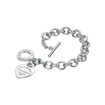 Pulseira Tiffany Sterling Silver Heart Bracelet