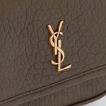 Bolsa Saint Laurent Niki Mini Crinkled-leather Shoulder Bag Army Green