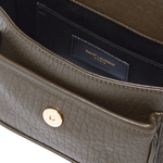 Bolsa Saint Laurent Niki Mini Crinkled-leather Shoulder Bag Army Green