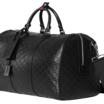 Bolsa Gucci Black Gg Emblem Medium Duffle Bag