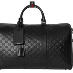 Bolsa Gucci Black Gg Emblem Medium Duffle Bag