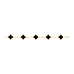 Pulseira Van Cleef Vintage Alhambra 5 motivos Ônix