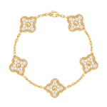 Pulseira Van Cleef Vintage Alhambra 5 motivos Diamante