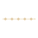 Pulseira Van Cleef Vintage Alhambra 5 motivos Diamante