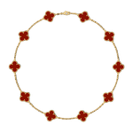 Colar Van Cleef Vintage Alhambra 10 motivos Cornalina