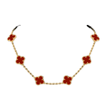 Colar Van Cleef Vintage Alhambra 10 motivos Cornalina