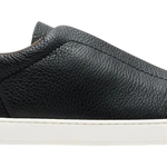 Tênis Zegna Triple Stitch Black Leather