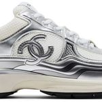 Tênis Chanel CC Logo Sneaker White Silver