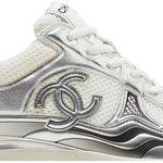 Tênis Chanel CC Logo Sneaker White Silver
