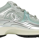 Tênis Chanel CC Logo Sneaker Silver Green