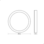 Plafon Painel Led 24w Lux 6500k Redondo Sobrepor Taschibra Cor Branco Voltagem 110v/220v