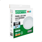 Plafon Painel Led 24w Lux 6500k Redondo Sobrepor Taschibra Cor Branco Voltagem 110v/220v