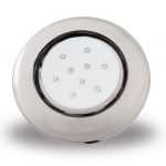 Luminária P/ Piscina 3000k 12v 9w 125mm Corpo Transparente
