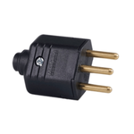 Pino conector macho para extensao 10A 2P + T preto Margirius