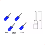 Terminal Tubular Pino 1,5-2,5mm - 23,0mm Azul - 100 Unidades