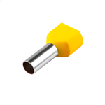 Terminal Tubular Ilhós Pré-Isolado Duplo  6,0MMX14MM Amarelo - 50 unidades