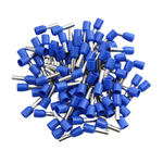 Terminal Elétrico Ilhos Tubo Pré Isolado 2,5MMX8MM Azul- 50 Peças