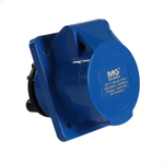 Tomada industrial fixa de embutir 16a 3p 200/250v azul 6h