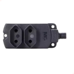 Tomada Barra Dupla 2p+t 20a Tmu2-320 Preto - Margirius