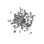 Terminal Tubo Simples 4,0mmx18mm Cinza 50 Unidades