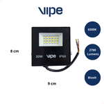Refletor Led 30w Bivolt Quadrado Luz Branco Frio 6500k