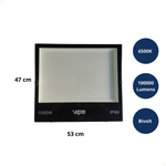 Refletor Led 1000w Bivolt Quadrado Luz Branco Frio 6500k